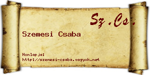 Szemesi Csaba névjegykártya